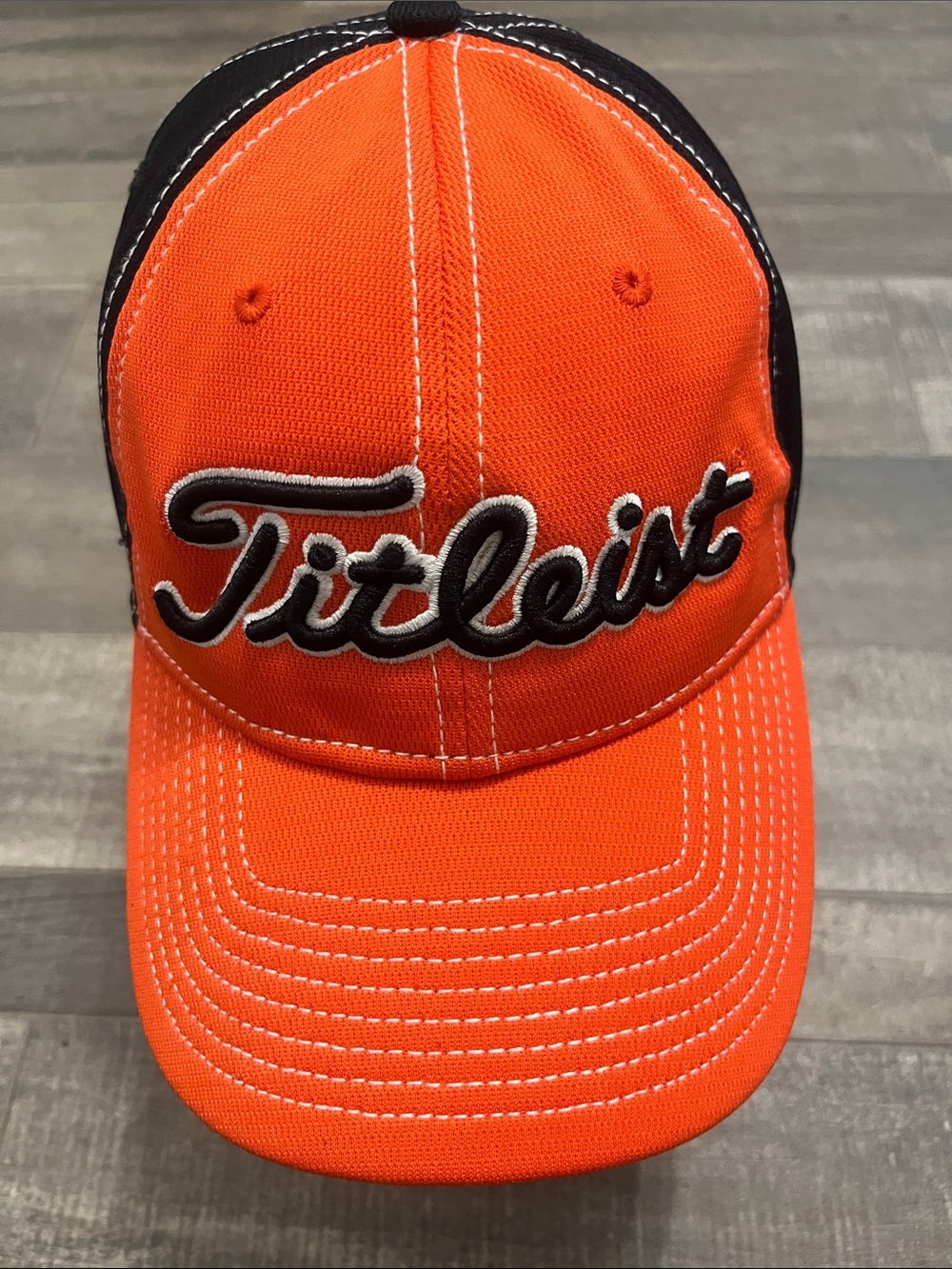 Titleist Bright Orange and Black Embroidered Golf Cap
